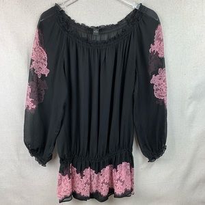 INC Silk peplum Blouse size 14